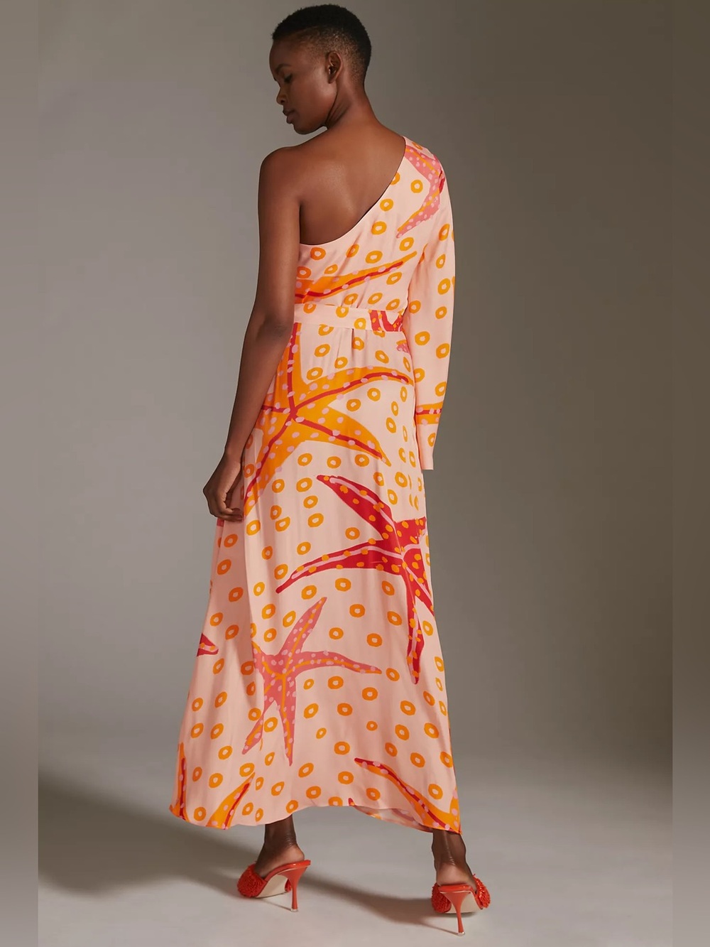 FARM Rio Anthropologie One-Shoulder Starfish Maxi Dress - Size M- EUC - Picture 3 of 6